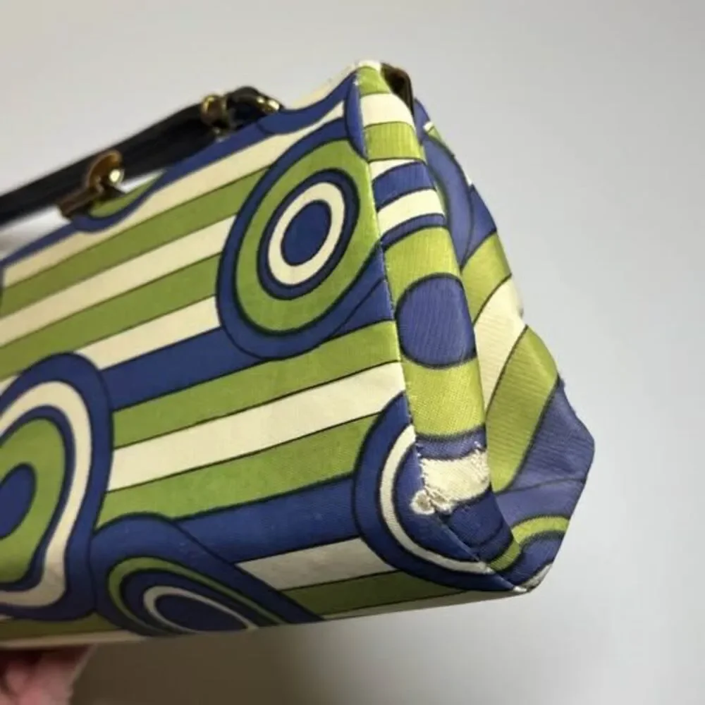 Vintage Mod Geometric Print Handbag